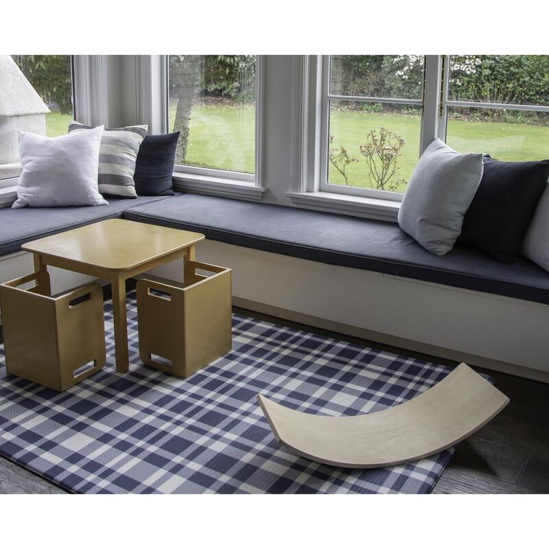 Little Finch Homepark Check Floor Mat - Large image number 2